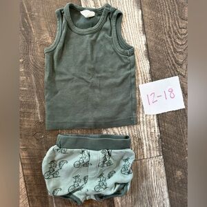 Kate Quinn Green Tank Top and Shorts Set